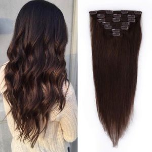 5 Pieces 14” Clip Hair Extension Dark Brown